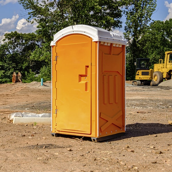 how often are the portable restrooms cleaned and serviced during a rental period in Tignall Georgia